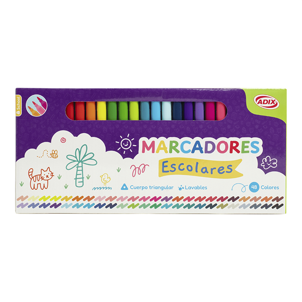 Adix - Marcadores Escolares 48 Colores