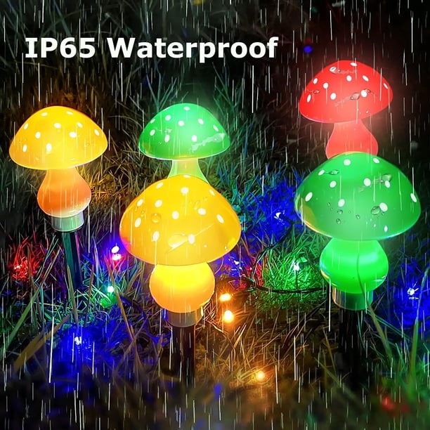 12LED 8LED Solar Mushroom Light, Multi-Color Changing LED Outdoor Flowers Garden Courtyard Yard Patio Outside Christmas Holiday Decor, LED Lights