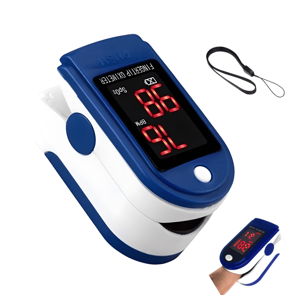 Genérico - Oximetro Saturómetro De Pulso Con Pantalla Digital