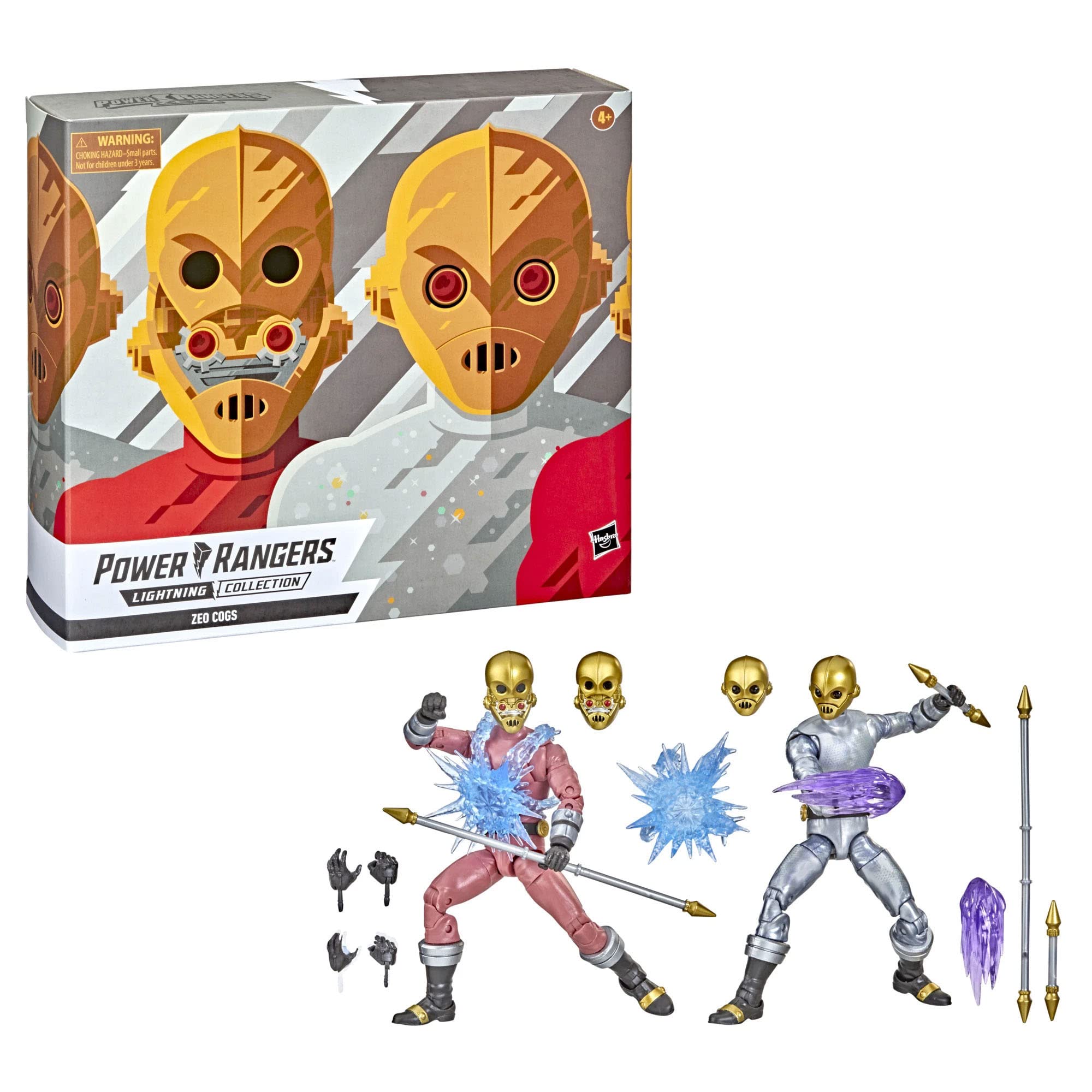 Figuras De Acción Hasbro Power Rangers Zeo Cogs, Paquete De 2 Unidades, 15 Cm