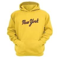 Genérico - Polerón Canguro New York Amarillo Talla Xs Unisex