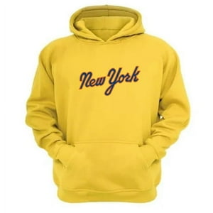 Genérico - Polerón Canguro New York Amarillo Talla S Unisex