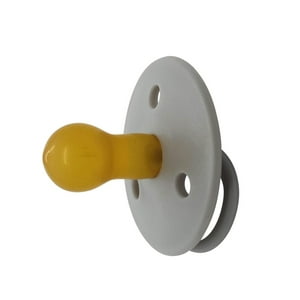 Mininor - Chupetes Redondos Latex 0M 2Uns Gris