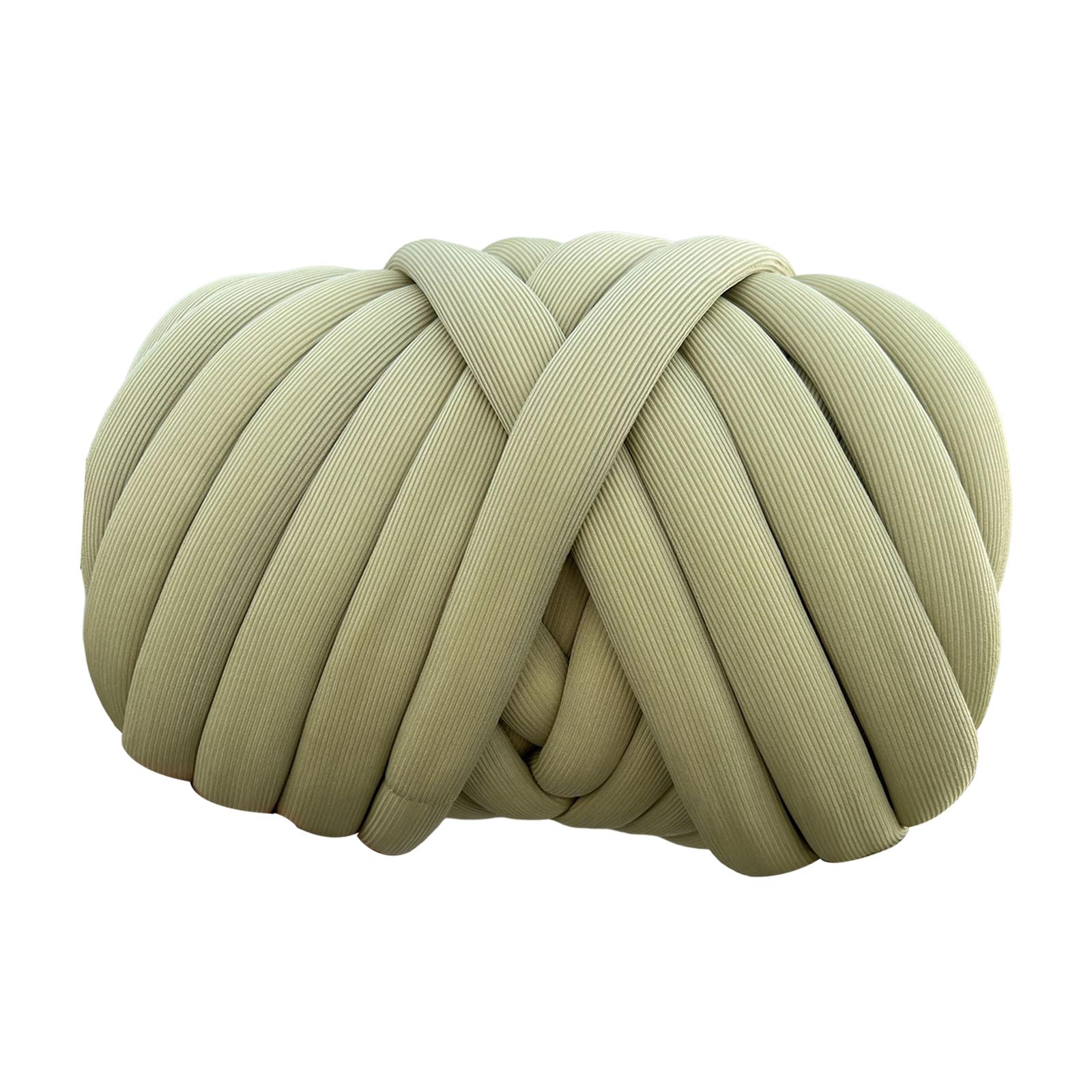 Bothyi - Chunky Yarn 62.3Ft Lavable Jumbo Tubular Yarn Para Macrame Throw Pillow Oliva