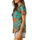 thumbnail image 4 of INSPIRE CHIC Camisas de Regreso a Clases para Mujeres Camisetas Hawaianas de Manga Corta con Botones Florales Tropicales S Negro, 4 of 7