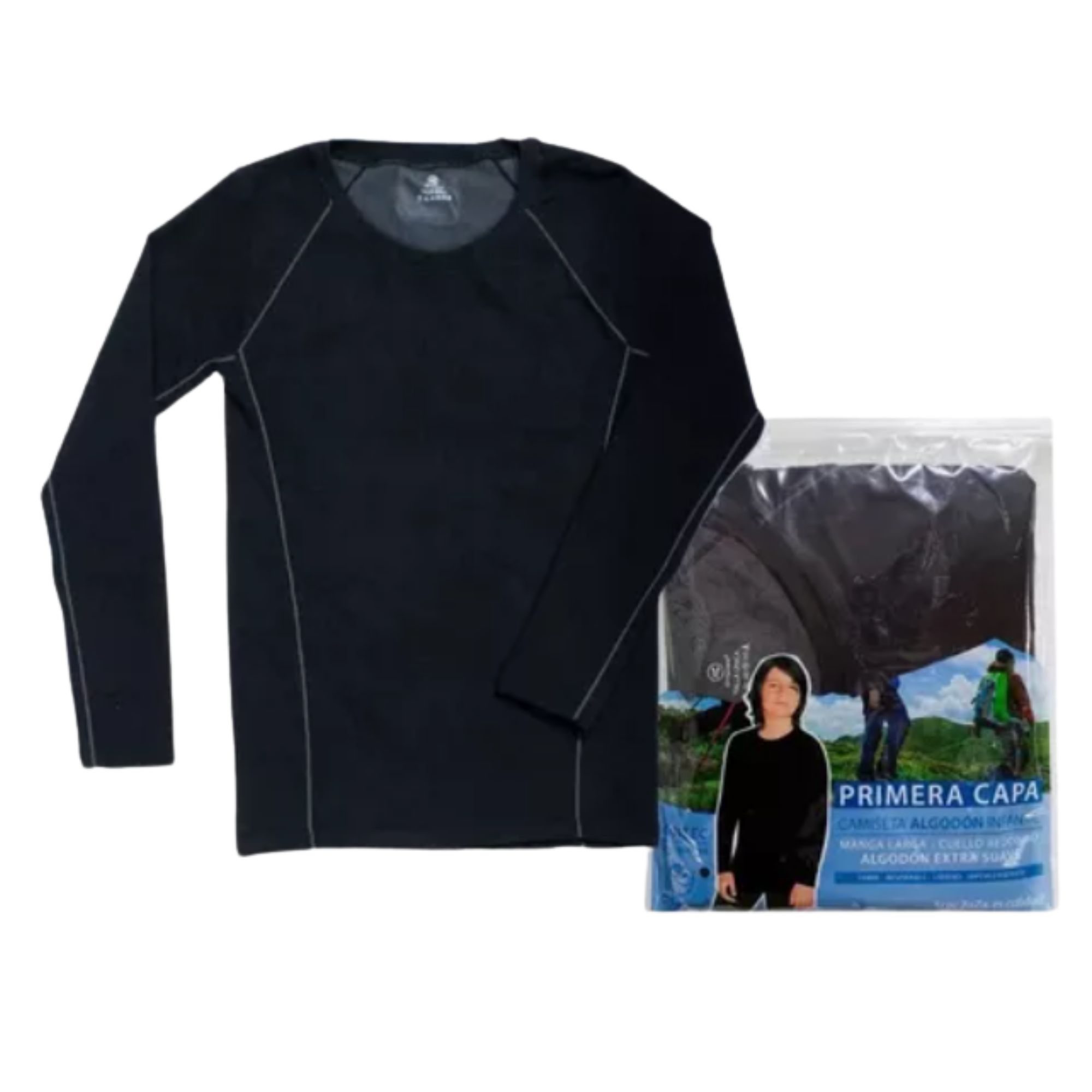 Mercado Ideas - Polera Camiseta Primera Capa Para Niño Manga Larga