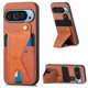 thumbnail image 1 of Funda Resistente para Google Pixel 9 con Tarjetero y Soporte, Diseño Magnético Marrón, 1 of 5