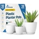 thumbnail image 1 of Macetas apilables Lifemaster blancas y grises, paquete de 10, 1 of 7