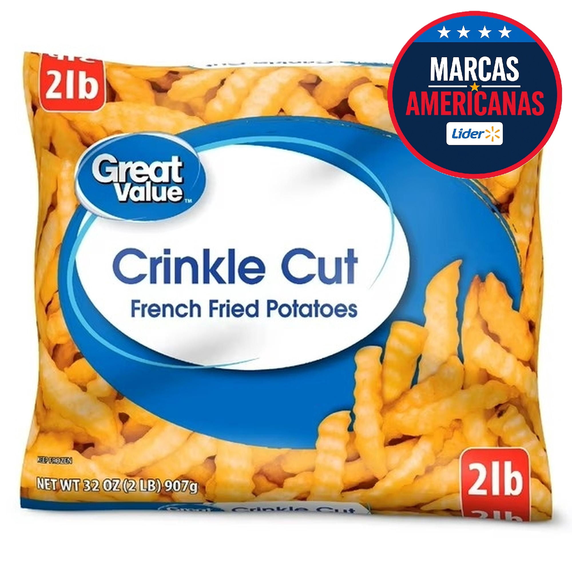 Papas Fritas Congeladas Crinkle Cut 907 g Great Value
