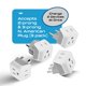 thumbnail image 5 of Juego de adaptadores de enchufes Ceptics USA a Europa, paquete de 4 con tipo C, E/F, G, L, 5 of 8