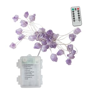 Genérico - Luces Decorativas De Piedra Con Control Remoto Para Árbol De Navidad, Habitación Infantil, Boda, Luces Blancas Con Batería