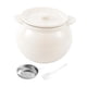 thumbnail image 1 of Recipiente De Cerámica Para Aceite De Freír, Para Dulces, Repostería, Chile, Aceite, Tocino Y Grasa, 1400 Ml, Color Blanco, 1 of 5