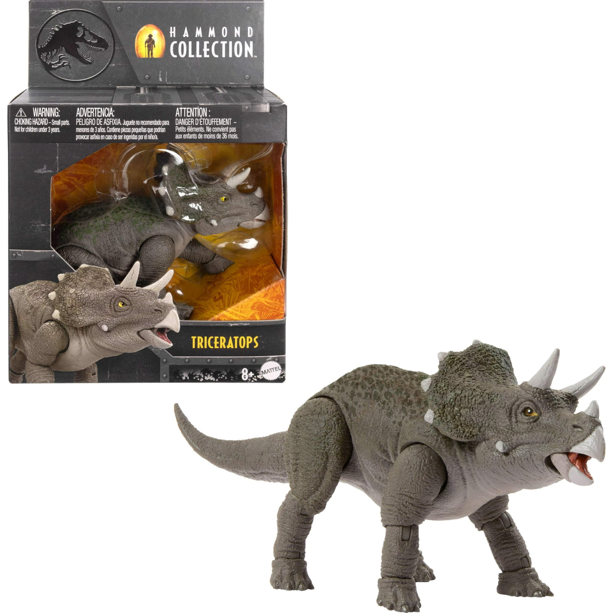 Figura De Acción Mattel Jurassic World Triceratops Juvenil