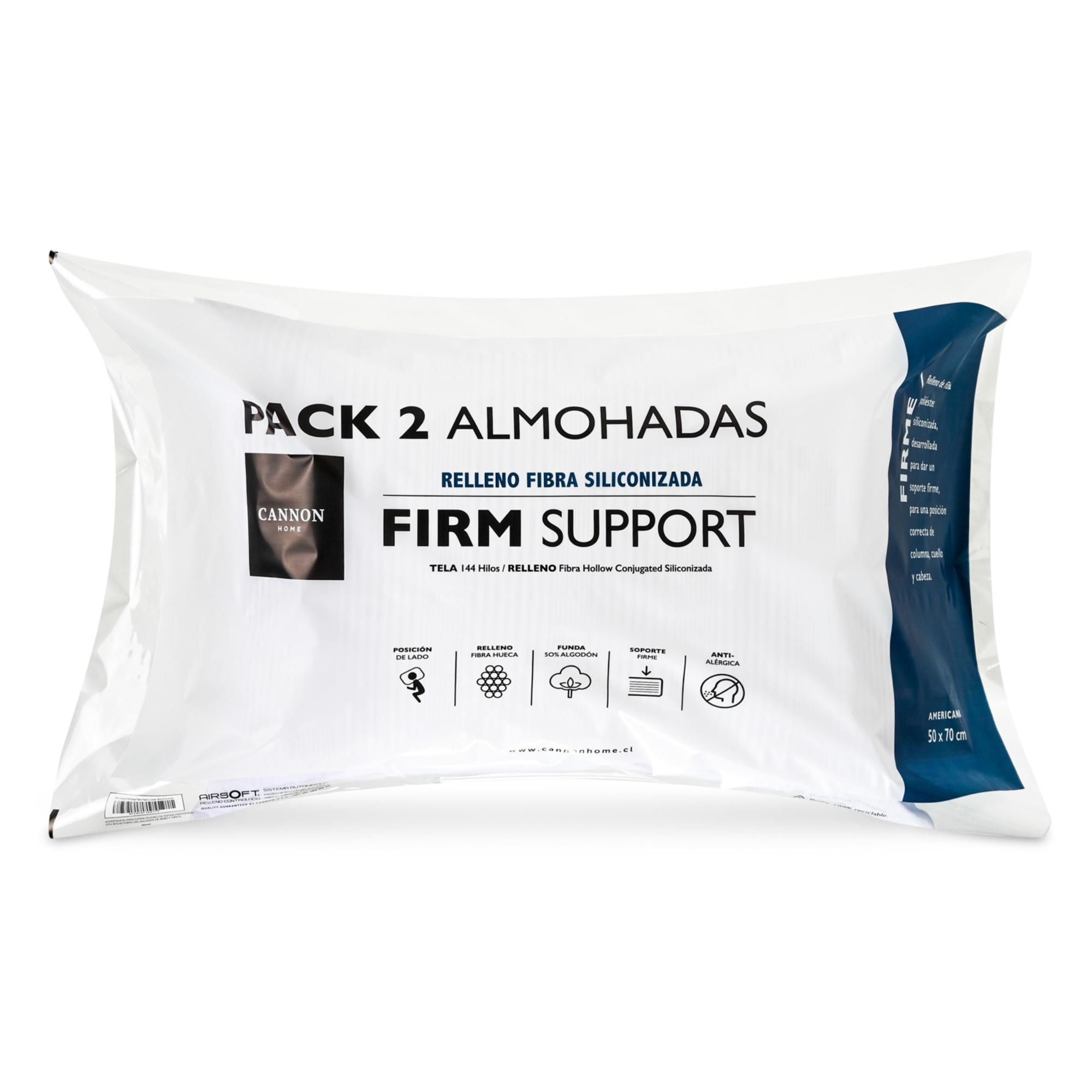 Cannon - Pack Almohada Polycotton 50% Algodón - 50% Poliéster 50X70 Cm