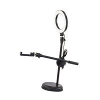 Bothyi - Anillo De Luz Para Escritorio Con Soporte Para Cámara Superior Para Transmisión En Vivo De Reuniones Estándar