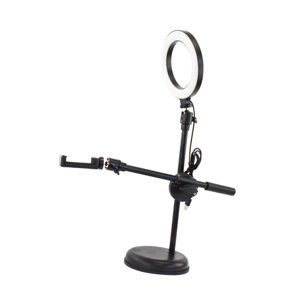 Bothyi - Anillo De Luz Para Escritorio Con Soporte Para Cámara Superior Para Transmisión En Vivo De Reuniones Estándar