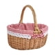 thumbnail image 5 of Cesta De Picnic De Mimbre Cesta De Regalo Decorativa Resistente Para Cocina Dormitorio Playa M Rojo Blanco, 5 of 5
