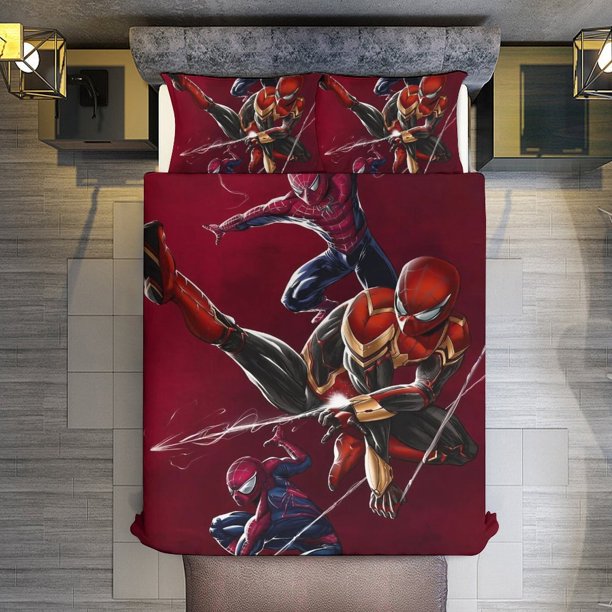 Spider-Man Comforter Set for Kids Boys Teen Men Tween 3D Lightweight Microfiber Bedding Sets