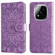 thumbnail image 1 of Funda tipo cartera FOXDOCK para Xiaomi Poco X7 5G , diseño girasol en relieve, cuero PU, cierre magnético, soporte y tarjetero, 1 of 5