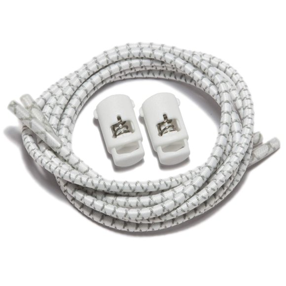 Cordón elástico IBUNGEE LACES 86 cm Reflectante Blanco
