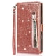 thumbnail image 5 of Funda para FOXDOCK Elegante funda iPhone 16 Pro Glitter con cremallera-Ideal para el uso diario, 5 of 5