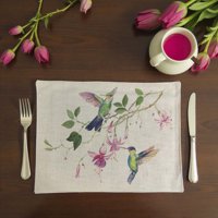 Wyj Hogar - Set 6 Individuales 35X45 De Lino Tela Repelente Al Agua Y Antimanchas Mod03