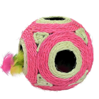 Genérico - Pelota De Sisal Con Sonajero Para Gatos Fuscia
