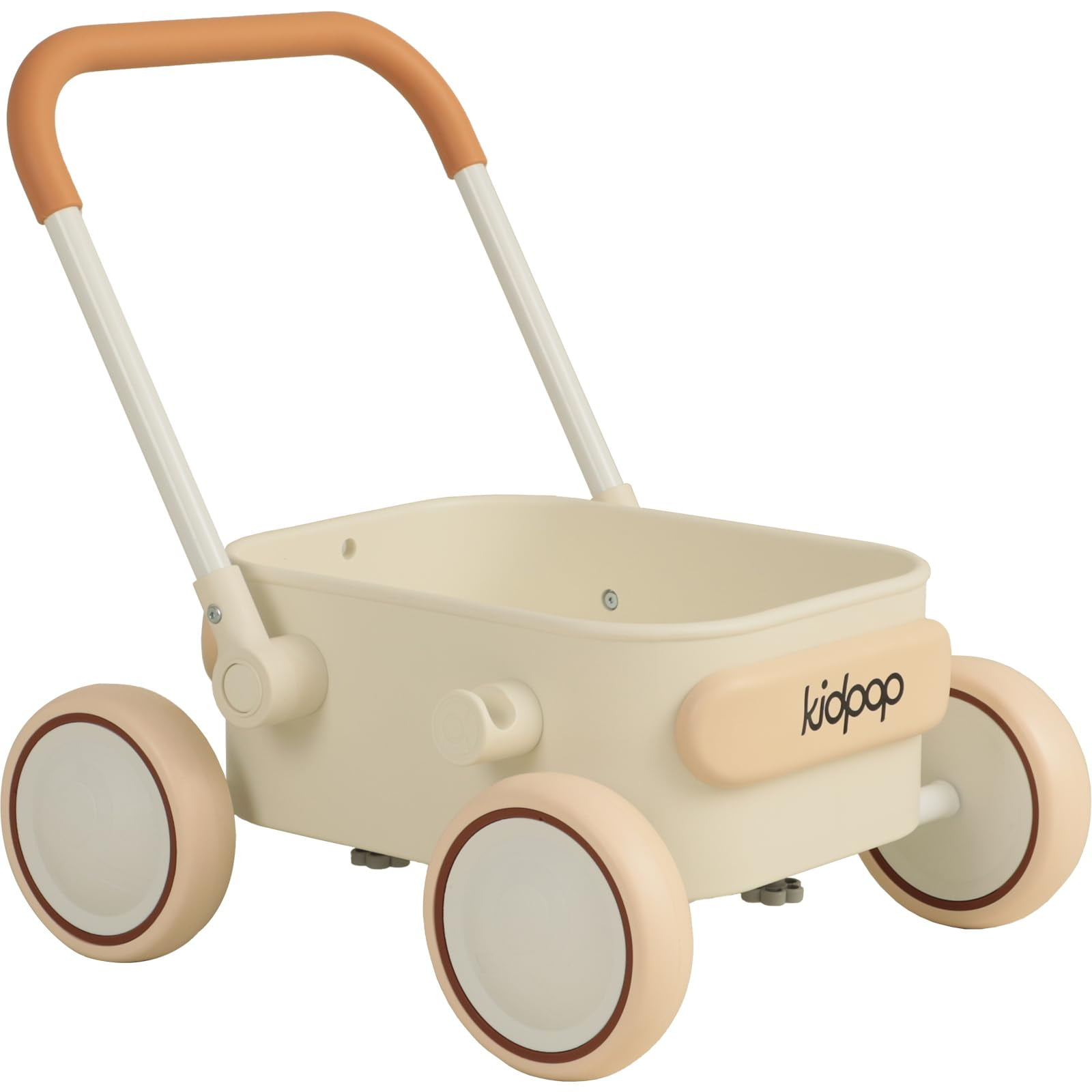 Push And Pull-along Wagon Kidpop Pula 2 En 1 Para Niños De 7 A 4 Años, Color Blanco