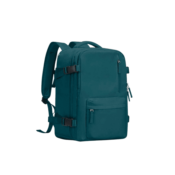 Mochila Viaje Gran Capacidad Usb Tela Verde Dlx