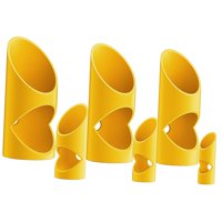 Ioensy - Cortador De Tubos De Espuma Profesional Para El Hogar, 6 Unidades, Color Amarillo, Ángulos De 45 Grados
