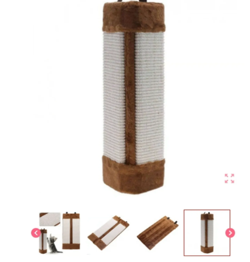 Genérico - Rascador De Sisal Para Gatos Esquinero Cafe