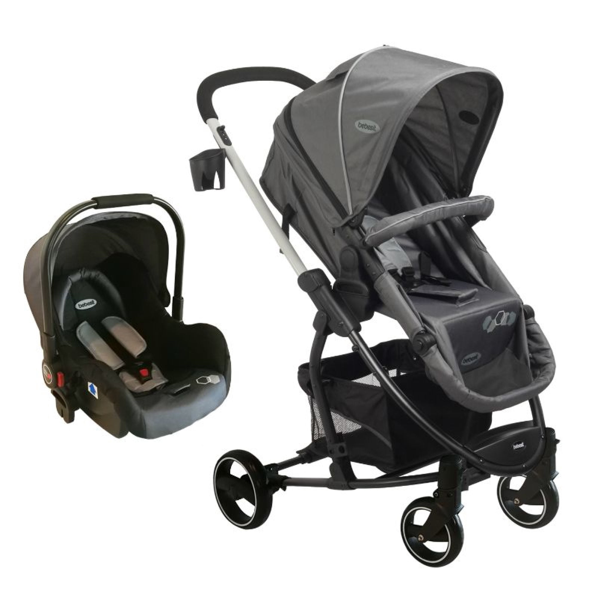 Coche Bebé Travel System Alfa Gris