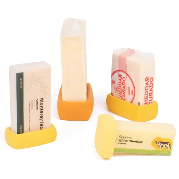 Juego de 4 abrazadores de queso reutilizables de silicona