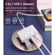 thumbnail image 2 of Adaptador USB C a USB 3 en 1 con conector para auriculares de 3,5 mm + OTG 60W PD, 2 of 8