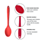 thumbnail image 3 of 2 cucharas de silicona para cocinar, resistentes al calor y de diseño higiénico. Utensilios de cocina y cucharas para mezclar., 3 of 5