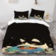 thumbnail image 1 of Cat Playing with Earth Printed Duvet Cover Set Themed Bedding Three-Piece Set Soft and Comfortable for All Seasons, 1 of 5