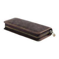 Magideal - Estuche Lápiz Soporte Para Lápiz Pu Cuero Gran Capacidad De Papelería Multifuncional Bolsita Para Bolsas Para Niños De Jardín De Infantes Para Niños Color De Café