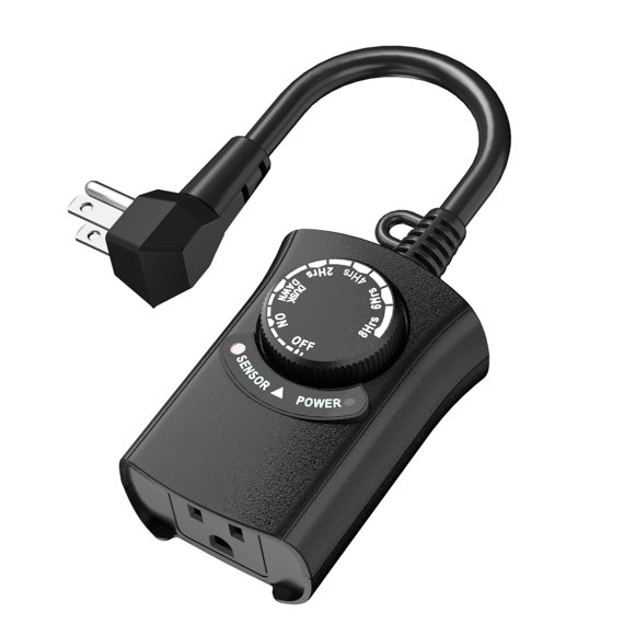 Temporizador HBN para exteriores impermeable con sensor de crepúsculo a amanecer