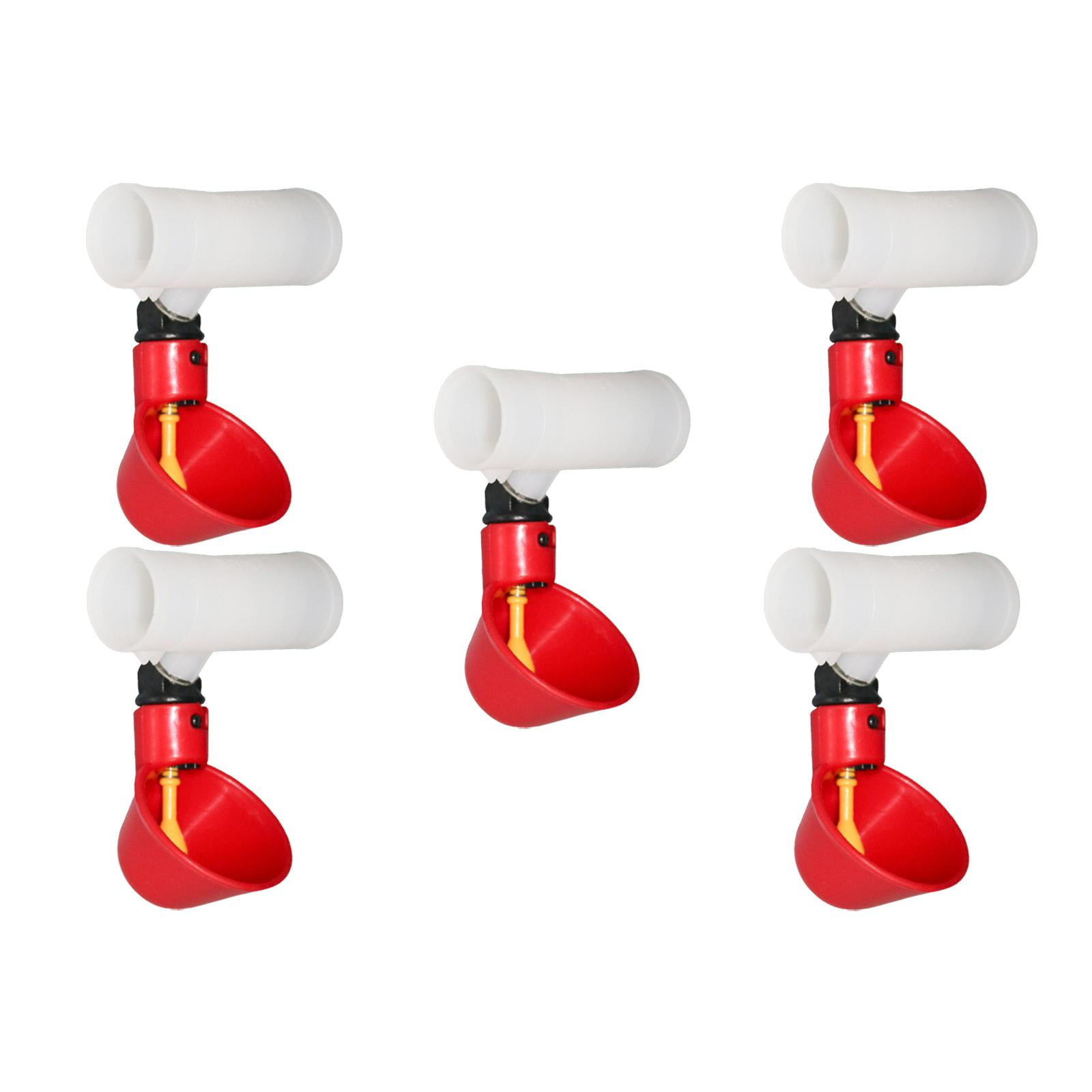 Ioensy - 5 Uds Vasos Para Beber Agua De Aves De Corral Para Pollo Gallina Bebedor Automático De Plástico 10x7,3 Cm