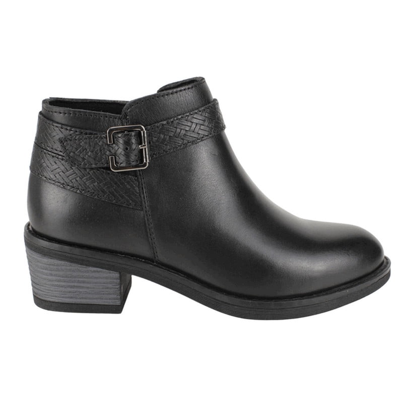 Agua De Coco - Botín Palm Correa Cuero Negro