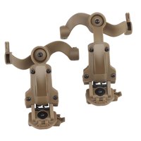 Ioensy - Adaptador De Montaje En Casco Kit De Montaje En Riel De Pista Soporte Para Auriculares Color De Lodo Para Exteriores