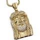 thumbnail image 1 of Colgante con forma de cara de Jesús, acabado dorado, con cabeza helada, cadena Franco de 36 pulgadas de largo, estilo hip hop., 1 of 4