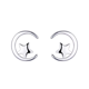 thumbnail image 1 of Aros Plata Diseño Luna y Estrella, 1 of 5