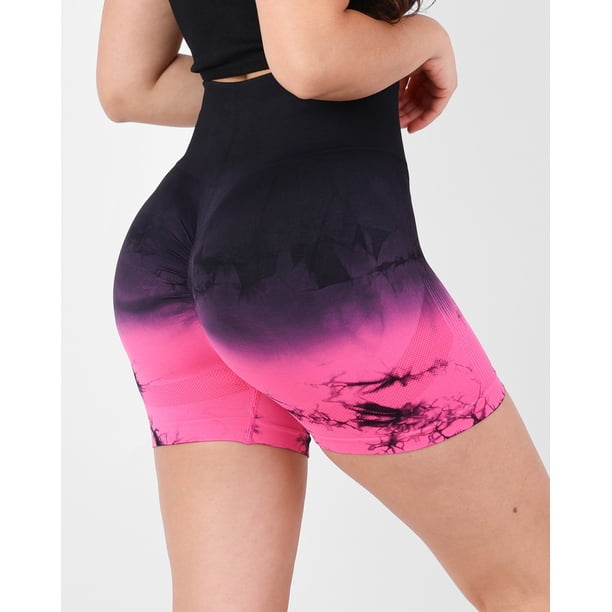Calza Corta Mujer Tie Dye Degrade Efecto Push Up