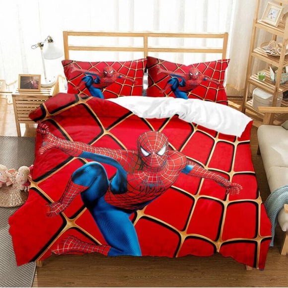 Spider Ma-n Spider M-an Bedding Set Sheet Set for Kids Adults,All Season Lightweight