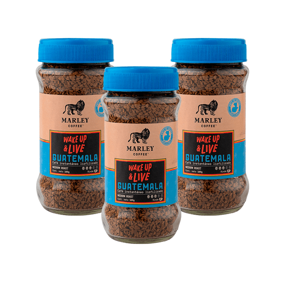 Pack 3x Café Liofilizaado Wake Up and Live Guatemala 100g