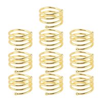 Bothyi - 10 Servilleteros Elegantes De Metal Decorativos Para Banquetes, Halloween, Acción De Gracias, Dorados