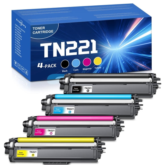 Cartuchos de Tóner FristGlory TN221 Paquete de 4 Negro Cian Magenta