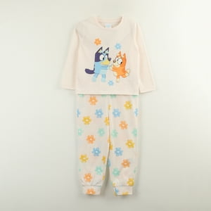Conjunto Pijama Niña Beige Bingo Y Bluey