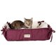 thumbnail image 1 of Cama para gato Armarkat 2 en 1 con tapete de felpa para gato, borgoña/ivorio, 1 of 6